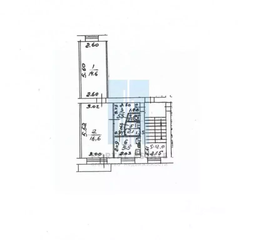 Квартира, 2 комнаты, 45.2 м - Фото 0