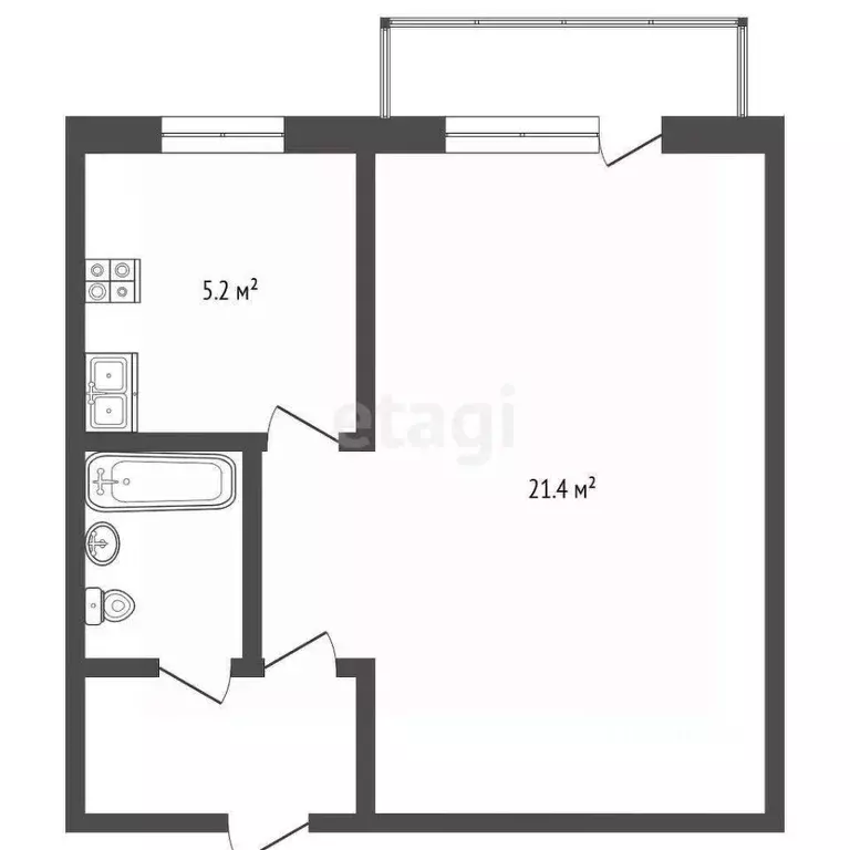 1-к кв. Москва ш. Энтузиастов, 82/2К2 (32.0 м) - Фото 2