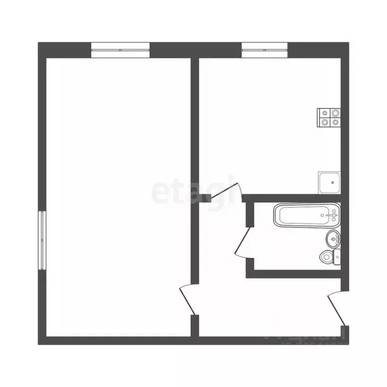 1-к кв. Оренбургская область, Оренбург Одесская ул., 131 (30.9 м) - Фото 1