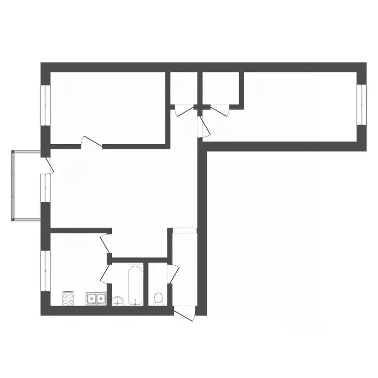 3-к кв. Тюменская область, Тюмень ул. Республики, 156 (56.0 м) - Фото 1