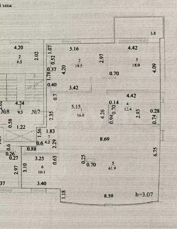 3-к. квартира, 143 м, 4/8 эт. - Фото 1