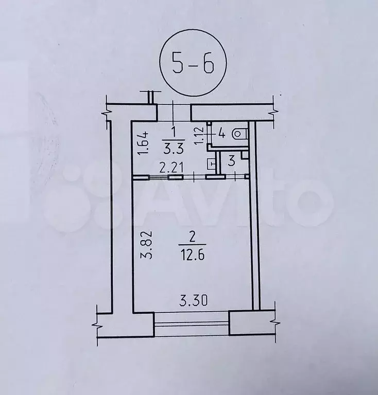 Квартира-студия, 17,5 м, 3/5 эт. - Фото 0