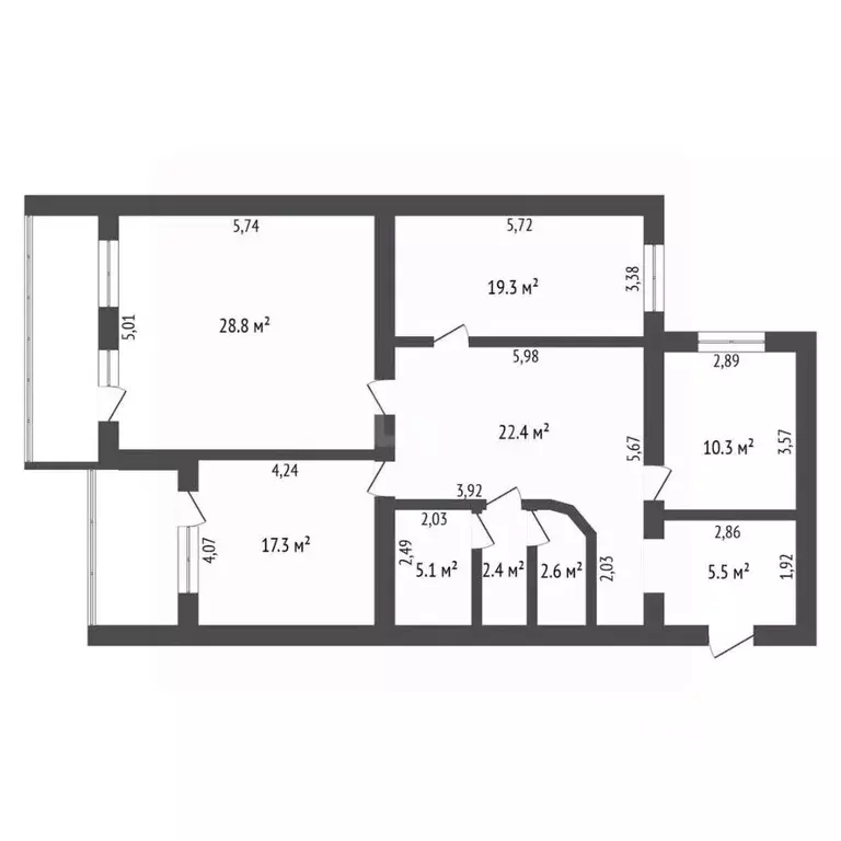 2-к кв. Амурская область, Благовещенск Зейская ул., 252 (118.3 м) - Фото 1