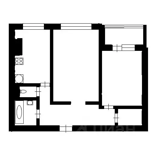 2-к кв. Татарстан, Казань ул. Гаврилова, 8а (52.6 м) - Фото 1