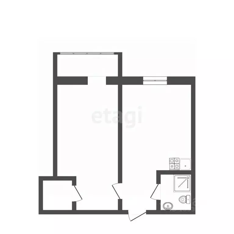 1-к кв. Тюменская область, Тюмень ул. Мельникайте, 113 (28.3 м) - Фото 2