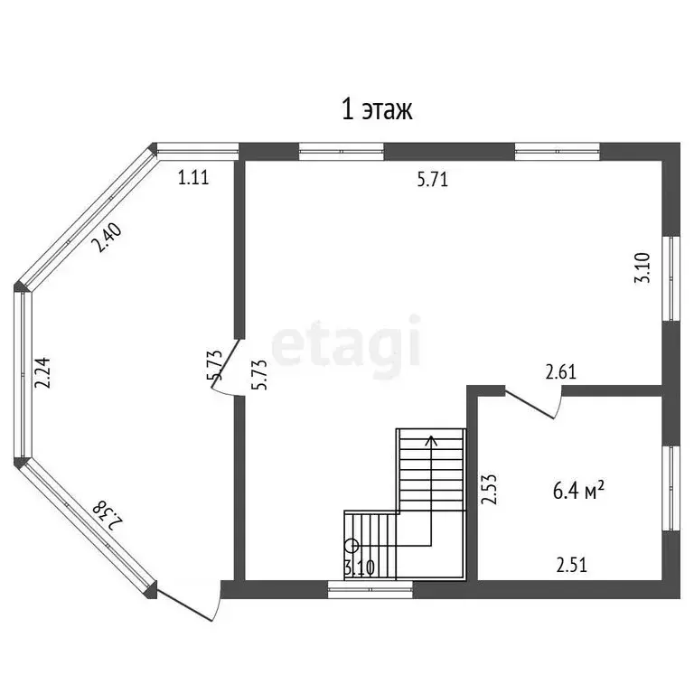 Дом в Тюмень, СНТ Зауралец, улица Медиков (68.7 м) - Фото 1