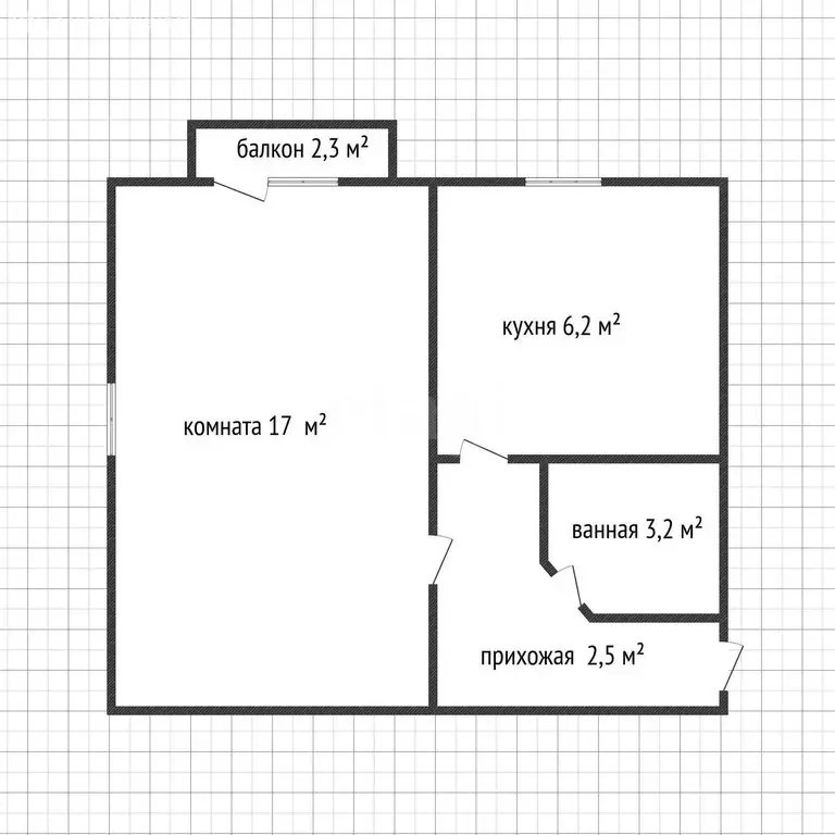 1-комнатная квартира: Майкоп, Краснооктябрьская улица, 67 (31.2 м) - Фото 1