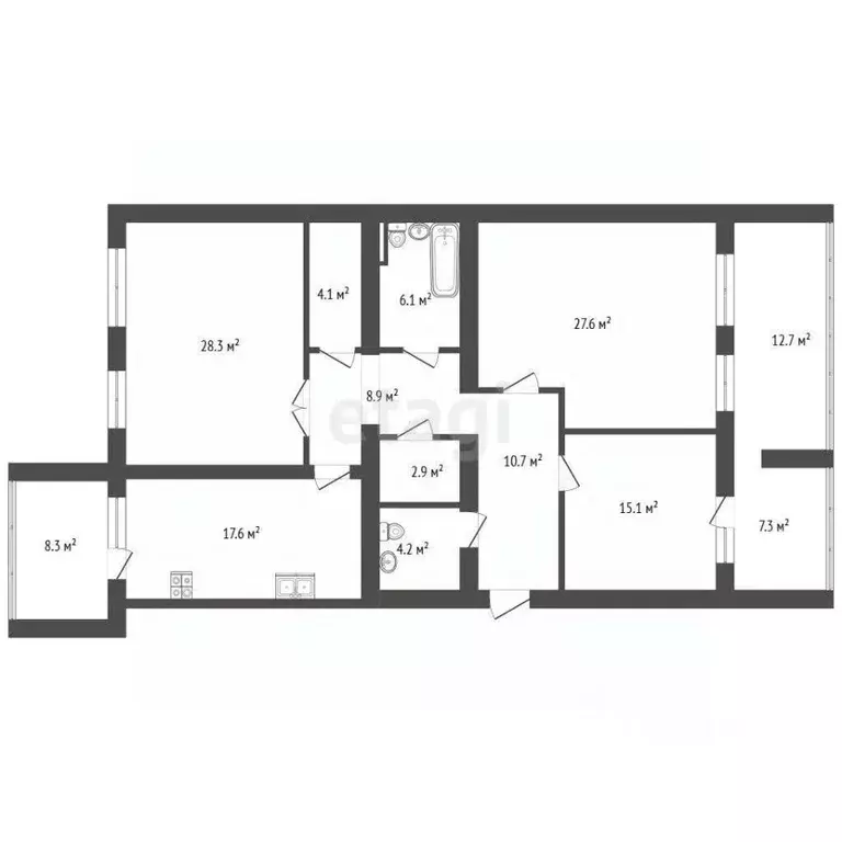 3-к кв. Тюменская область, Тюмень Минская ул., 65к2 (146.0 м) - Фото 2