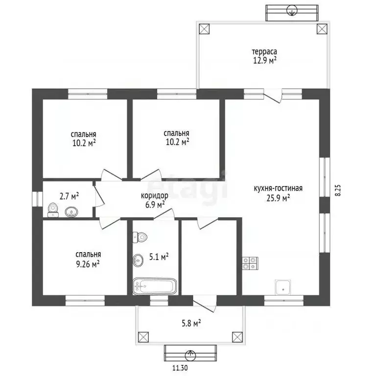 Дом в Московская область, Королев Первомайский мкр, ул. Пушкина (89 м) - Фото 2