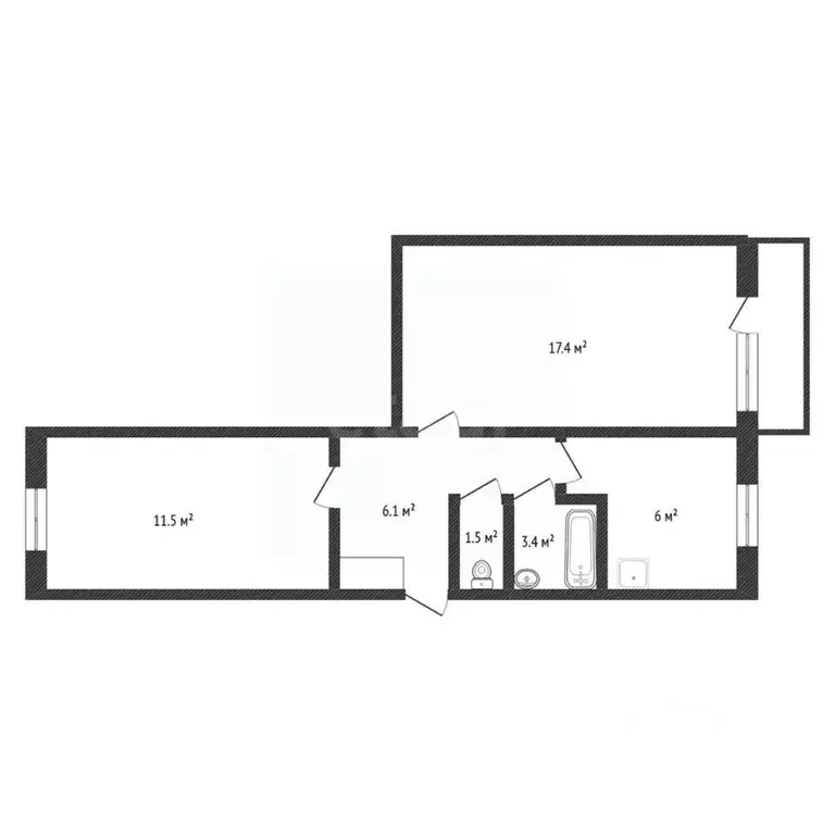 2-к кв. Нижегородская область, Балахна просп. Революции, 91 (45.0 м) - Фото 2