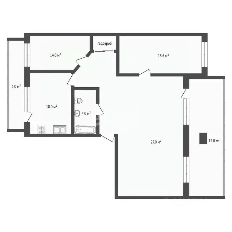 3-к кв. Севастополь ул. Коммунистическая, 36 (85.4 м) - Фото 0