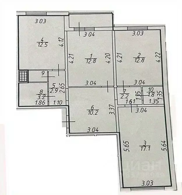 3-к кв. Санкт-Петербург ул. Даниила Хармса, 8 (76.5 м) - Фото 1