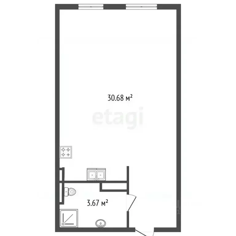 Студия Санкт-Петербург пос. Стрельна, Красносельское ш., 22 (34.35 м) - Фото 2