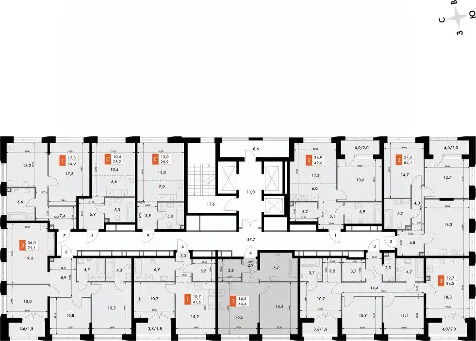 1-к кв. Нижегородская область, Нижний Новгород Черниговская ул. (44.4 ... - Фото 1