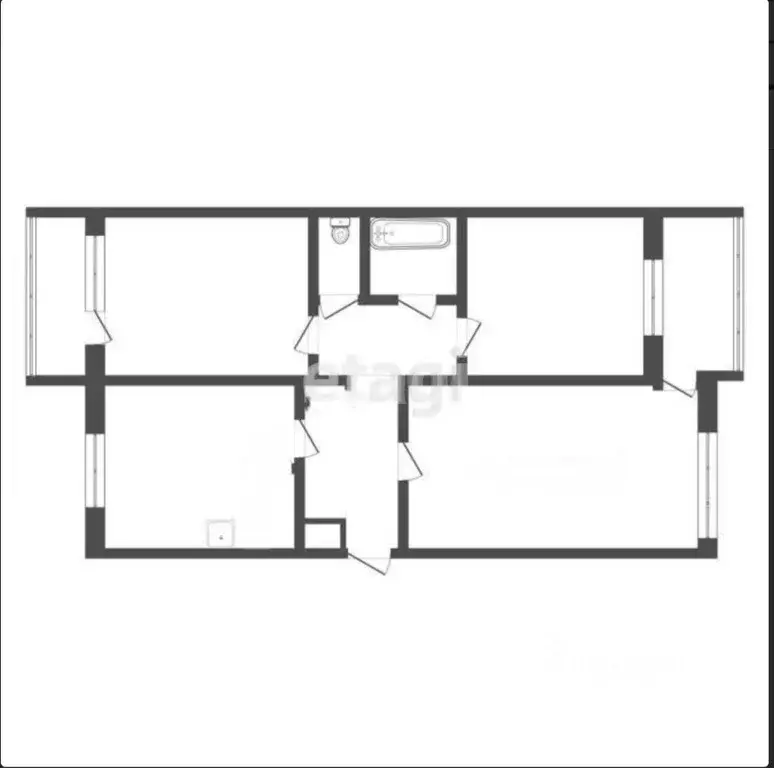 3-к кв. Кемеровская область, Юрга ул. Машиностроителей, 49А (58.7 м) - Фото 1