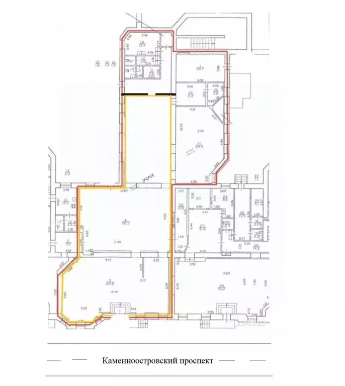 Помещение свободного назначения в Санкт-Петербург Каменноостровский ... - Фото 1
