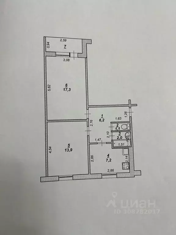 2-к кв. Саратовская область, Энгельс Энгельс-1 мкр, 64 (48.0 м) - Фото 0