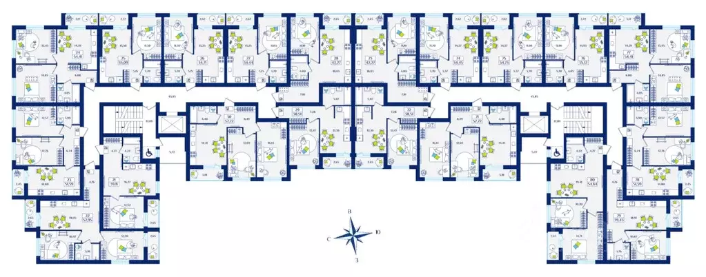 2-к кв. Калининградская область, Зеленоградск  (57.72 м) - Фото 2