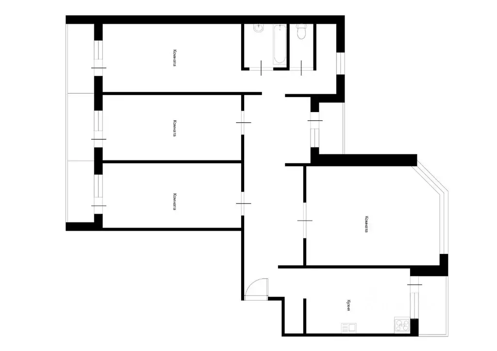 4-к кв. Москва ул. Верхние Поля, 36К1 (116.7 м) - Фото 2