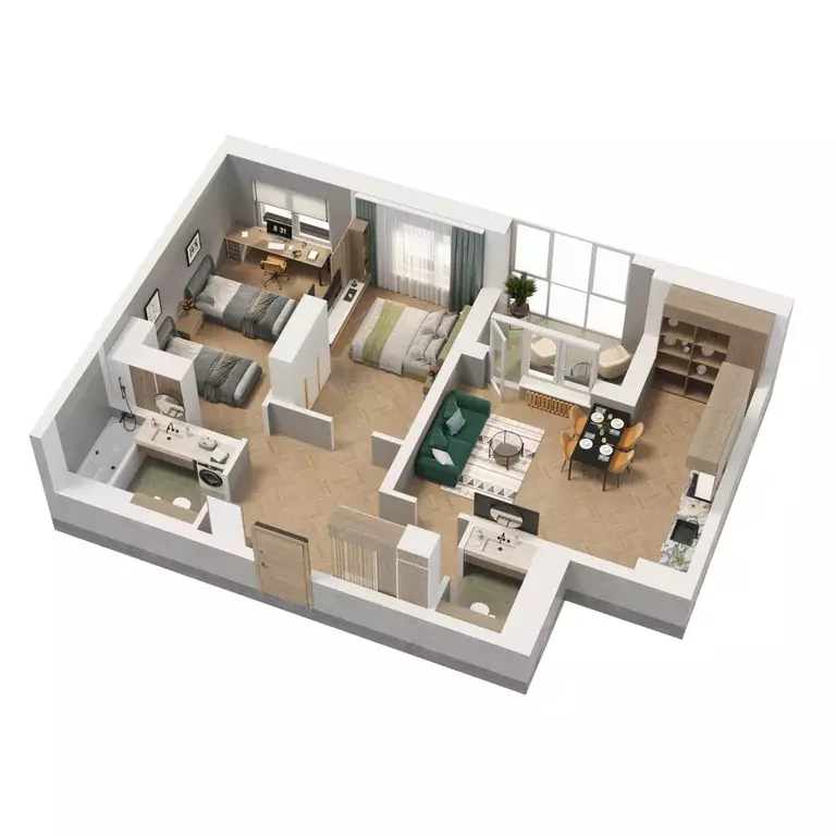 3-к квартира, 81.3 м - Фото 1