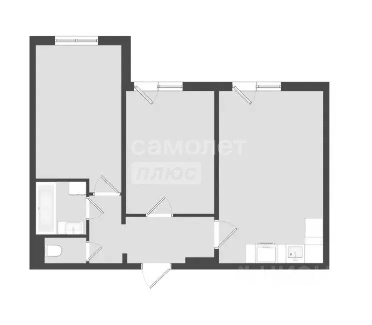 2-к кв. Липецкая область, Липецк Ленина-Соборная пл. (58.52 м) - Фото 2