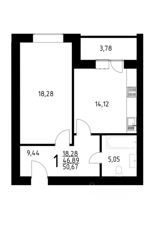 1-к кв. Саратовская область, Энгельс Одесская ул., 87 (50.67 м) - Фото 0