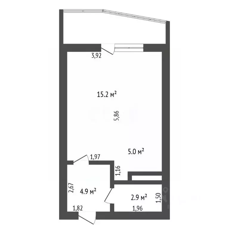 Студия Амурская область, Благовещенск Новая ул., 11 (30.0 м) - Фото 1