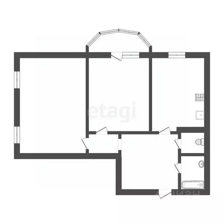 2-к кв. Тюменская область, Тюмень ул. Западносибирская, 18 (55.0 м) - Фото 1