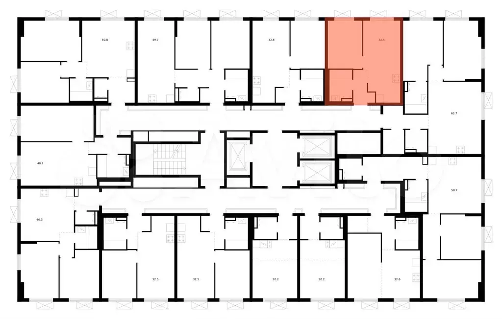 1-к. квартира, 32,5 м, 22/24 эт. - Фото 1