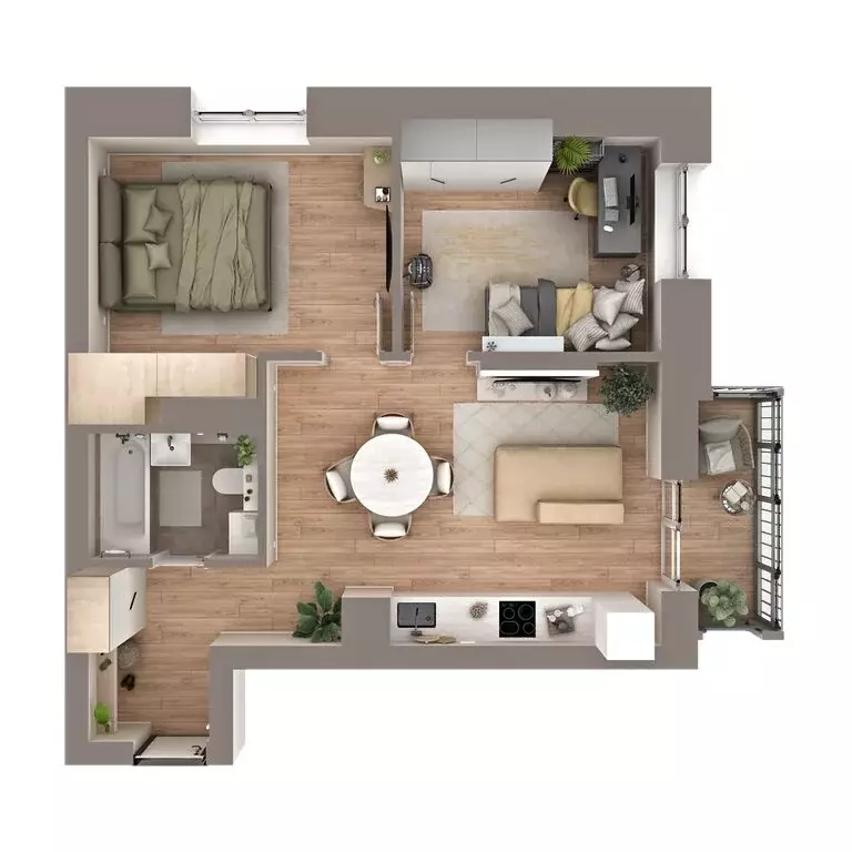 3-комнатная квартира: Пермь, Парковый проспект, 36В (54.7 м) - Фото 2