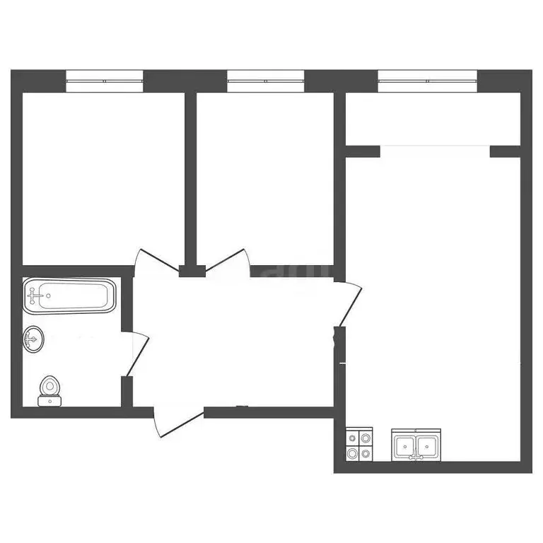 2-комнатная квартира: Ялуторовск, улица Свободы, 238 (60 м) - Фото 1