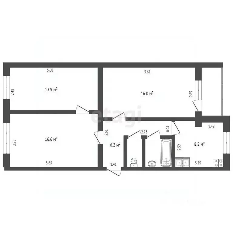 3-к кв. Удмуртия, Ижевск Нижняя ул., 16 (66.0 м) - Фото 0