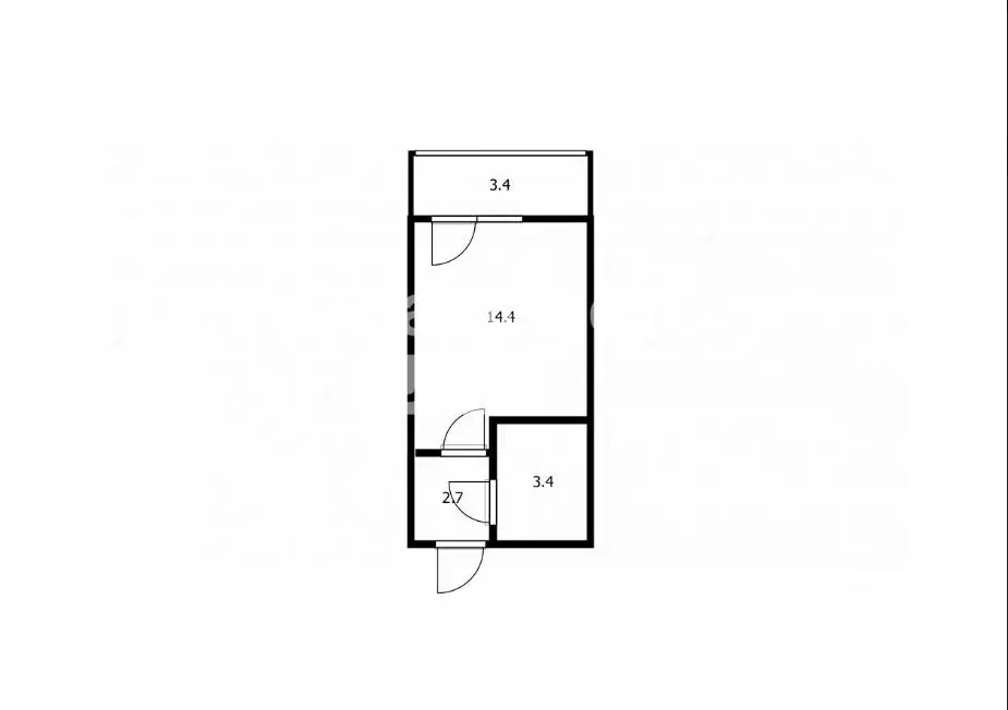 Студия Санкт-Петербург ул. Крыленко, 1к1с3 (20.5 м) - Фото 1