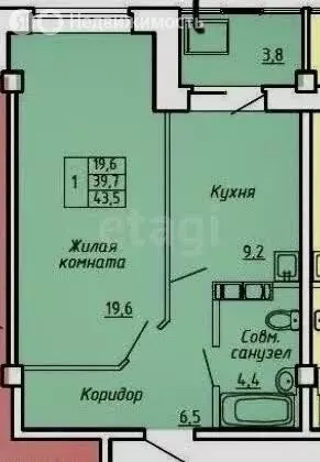 1-комнатная квартира: Абакан, улица Генерала Тихонова, 8 (43.5 м) - Фото 0