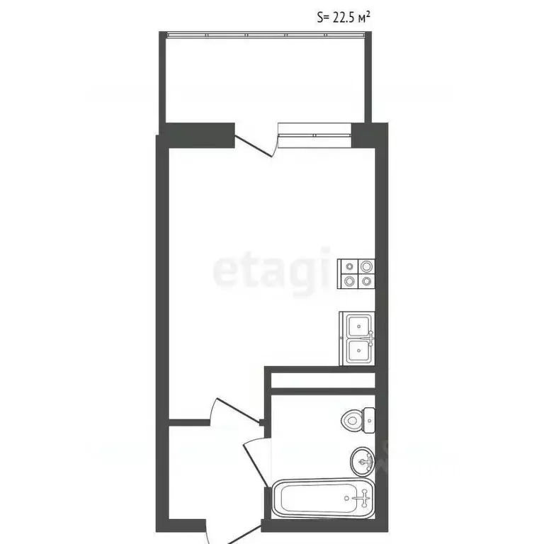 Студия Ленинградская область, Всеволожский район, пос. Бугры бул. ... - Фото 2