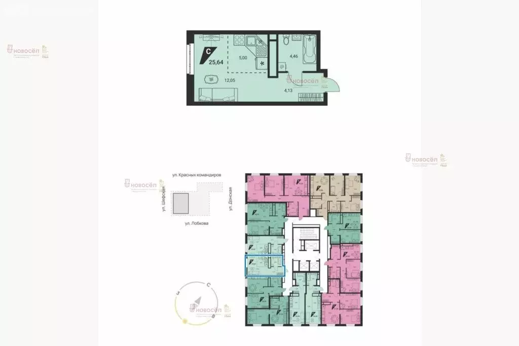 Квартира-студия: Екатеринбург, Шефская улица, 42 (25 м) - Фото 0