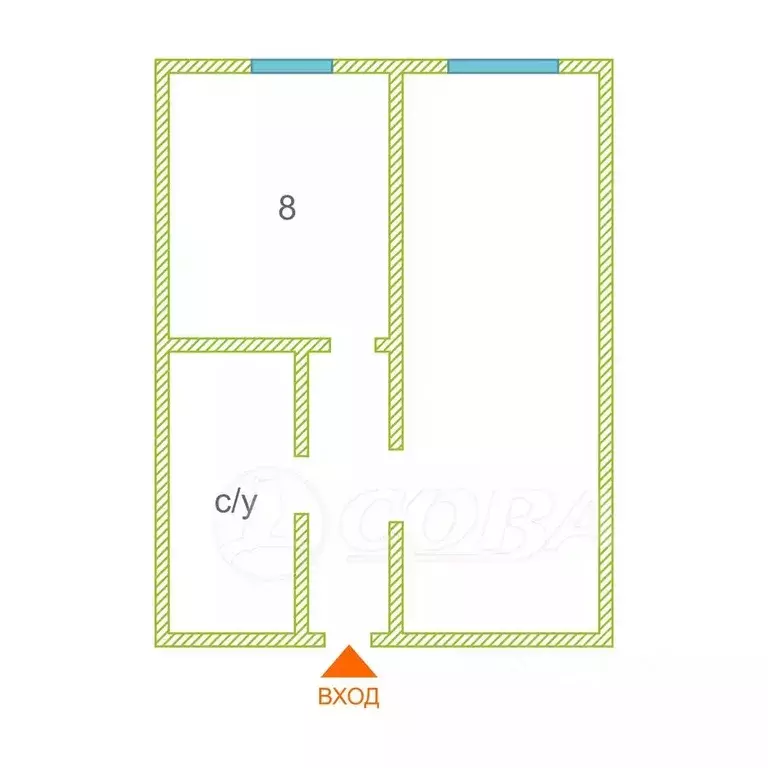 1-к кв. Курганская область, Курган Заозерный жилрайон, 11-й мкр, 6 ... - Фото 2