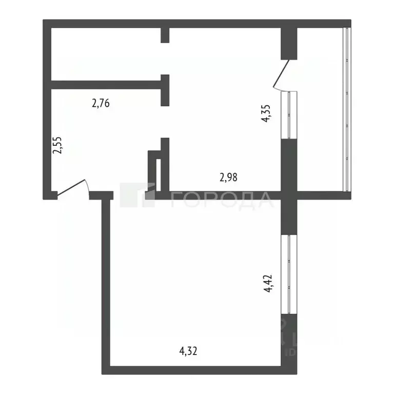 1-к кв. Алтайский край, Барнаул ул. Шумакова, 61 (43.2 м) - Фото 2