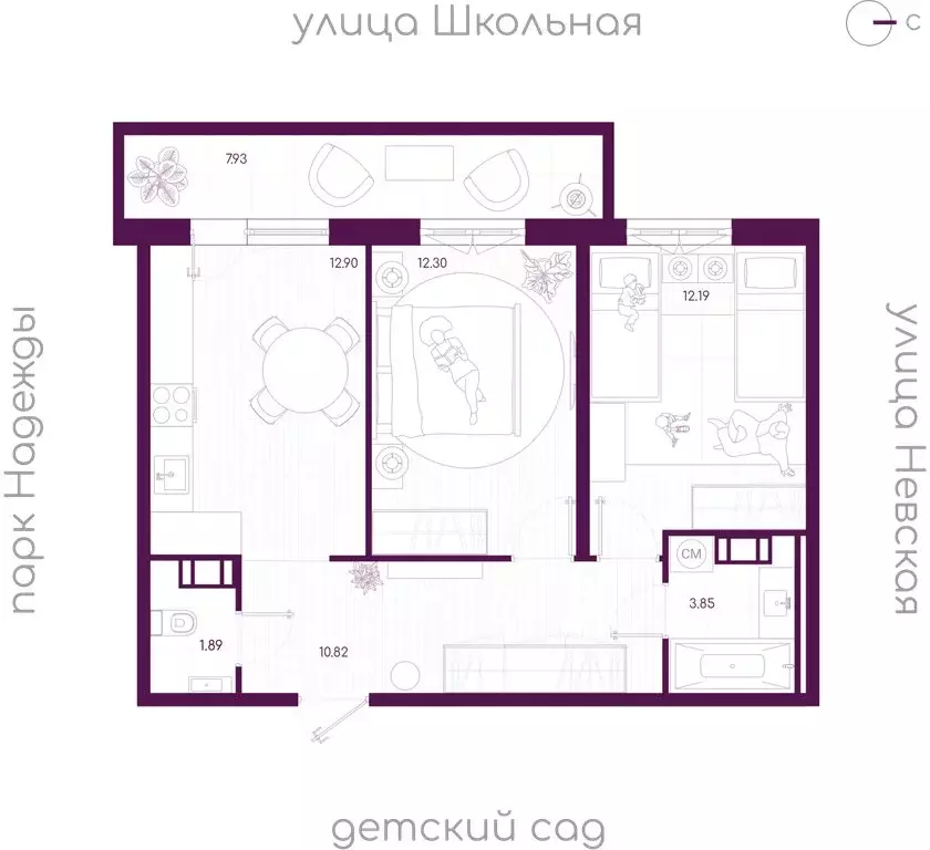 2-комнатная квартира: городской посёлок Дубровка, Школьная улица ... - Фото 1