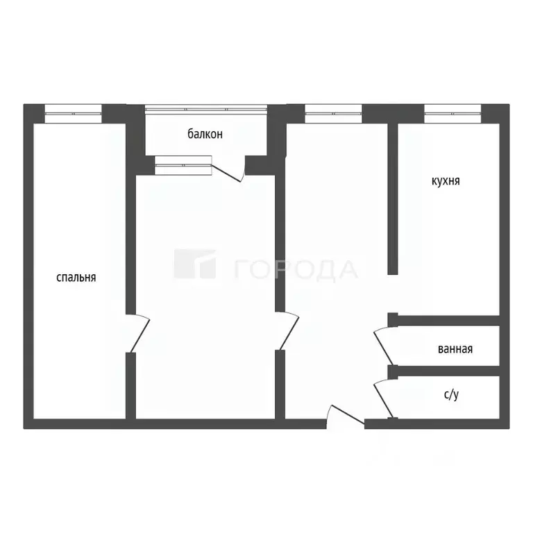 3-к кв. Кемеровская область, Новокузнецк ул. Кирова, 75 (60.0 м) - Фото 2