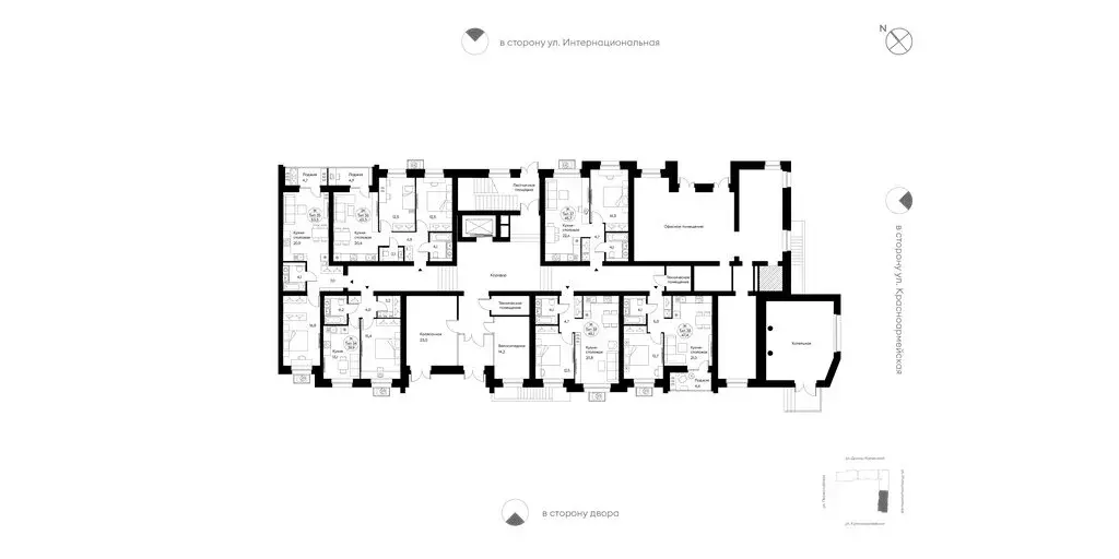 1-комнатная квартира: Сыктывкар, микрорайон Металлист, ЖК Оникс (39.9 ... - Фото 2