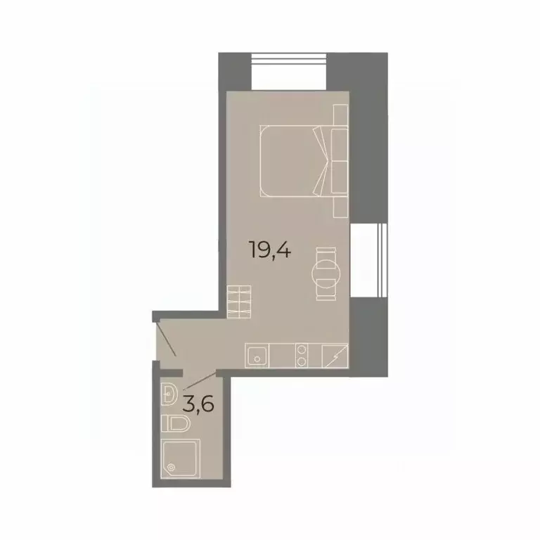 Студия Санкт-Петербург Заставская ул., 33с3 (23.0 м) - Фото 2