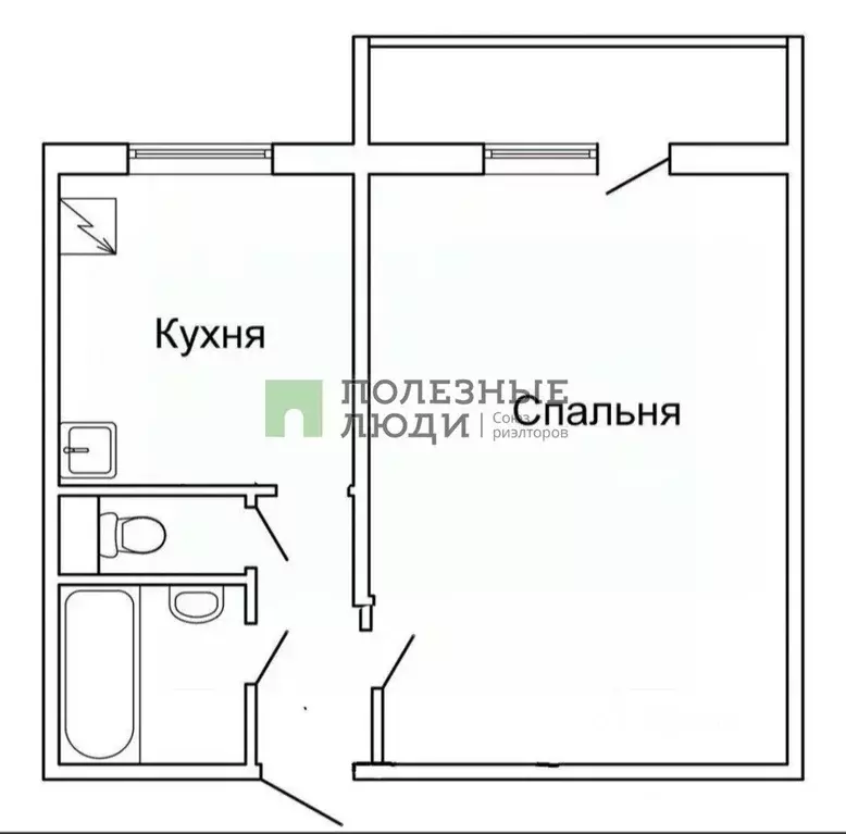 1-к кв. Алтайский край, Барнаул ул. Сергея Ускова, 18 (28.2 м) - Фото 1