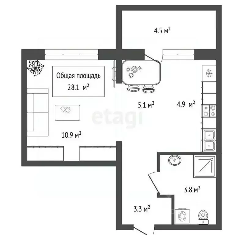 Студия Новосибирская область, Новосибирск ул. Связистов, 162/1 (28.1 ... - Фото 2