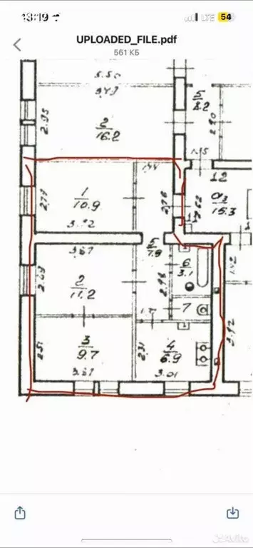 3-к кв. Московская область, Красногорск Строительный проезд, 5 (57.1 ... - Фото 1
