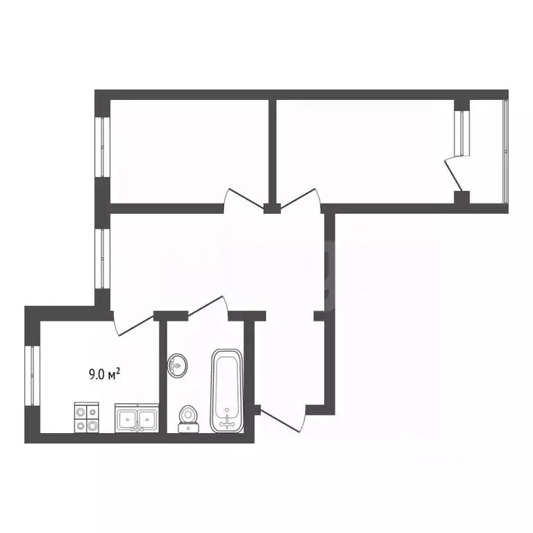 3-к кв. Москва ул. Раменки, 11К1 (72.0 м) - Фото 2