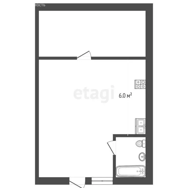 2-комнатная квартира: Холмовка, Парниковая улица, 2А (22 м) - Фото 1