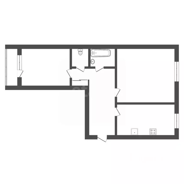2-к кв. Амурская область, Благовещенск ул. Пушкина, 43 (49.4 м) - Фото 2