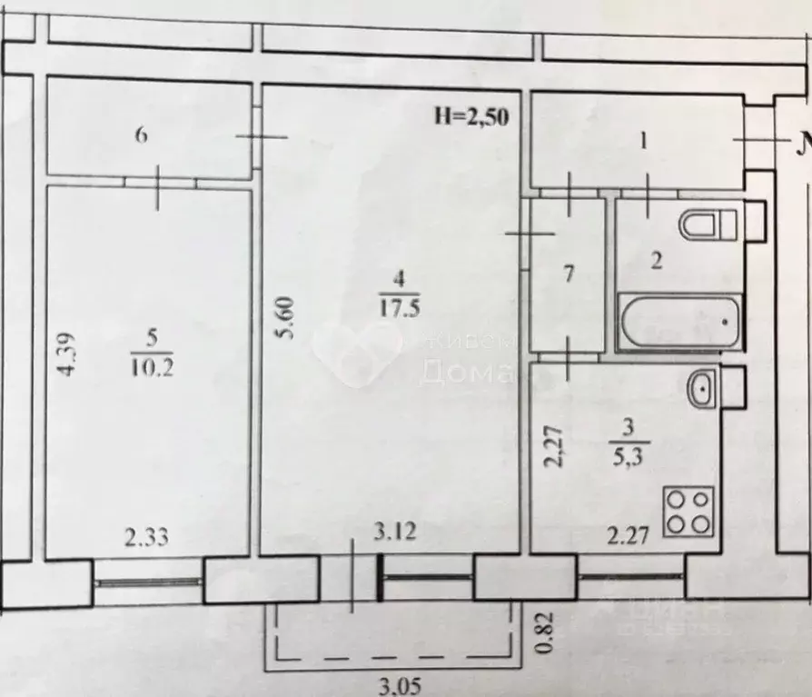 2-к кв. Волгоградская область, Волгоград просп. Имени В.И. Ленина, 153 ... - Фото 2