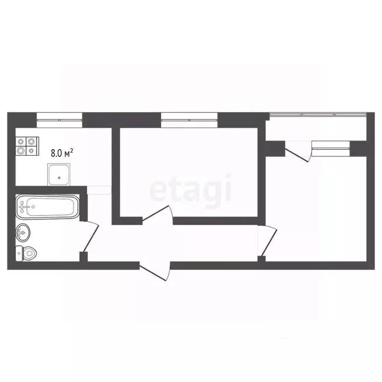 2-к кв. Саратовская область, Саратов проезд 1-й имени Н.М. ... - Фото 1